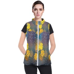 Bokeh Raindrops Window  Women s Puffer Vest by artworkshop