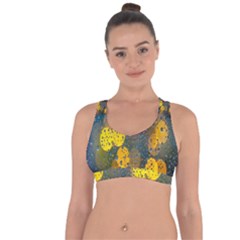 Bokeh Raindrops Window  Cross String Back Sports Bra by artworkshop