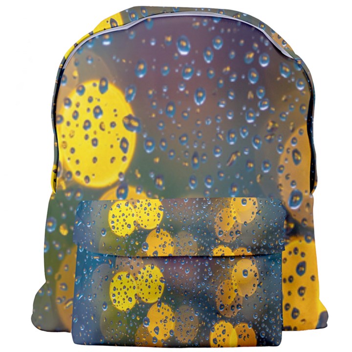 Bokeh Raindrops Window  Giant Full Print Backpack