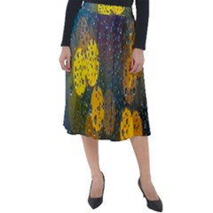 Bokeh Raindrops Window  Classic Velour Midi Skirt  by artworkshop