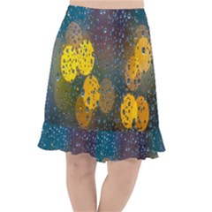 Bokeh Raindrops Window  Fishtail Chiffon Skirt by artworkshop