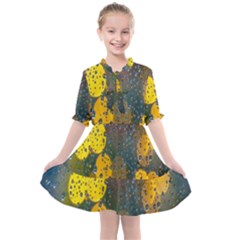 Bokeh Raindrops Window  Kids  All Frills Chiffon Dress by artworkshop