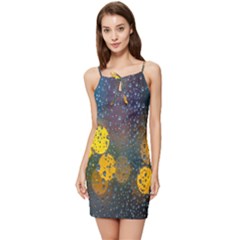 Bokeh Raindrops Window  Summer Tie Front Dress by artworkshop