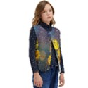 Bokeh Raindrops Window  Kid s Short Button Up Puffer Vest	 View2