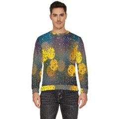 Bokeh Raindrops Window  Men s Fleece Sweatshirt by artworkshop