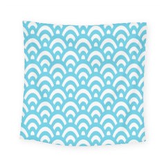  Waves Ocean Blue Texture Square Tapestry (small)