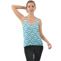  Waves Ocean Blue Texture Chiffon Cami View1