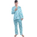  Waves Ocean Blue Texture Men s Long Sleeve Satin Pajamas Set View1