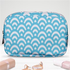  Waves Ocean Blue Texture Make Up Pouch (small) by artworkshop