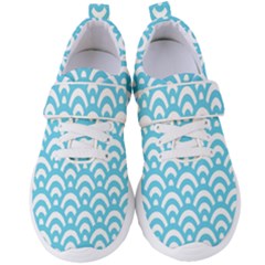  Waves Ocean Blue Texture Women s Velcro Strap Shoes by artworkshop