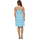  Waves Ocean Blue Texture V-Neck Pocket Summer Dress  View4