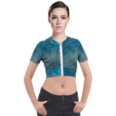  Pattern Design Texture Short Sleeve Cropped Jacket by artworkshop