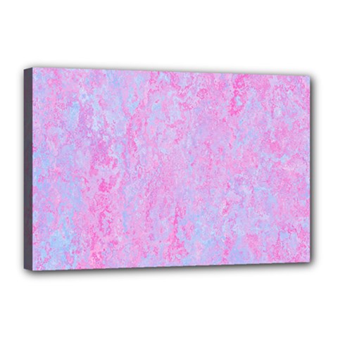  Texture Pink Light Blue Canvas 18  X 12  (stretched) by artworkshop