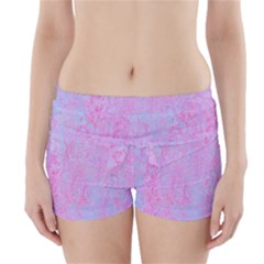  Texture Pink Light Blue Boyleg Bikini Wrap Bottoms by artworkshop