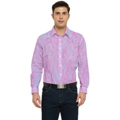  Texture Pink Light Blue Men s Long Sleeve  Shirt by artworkshop