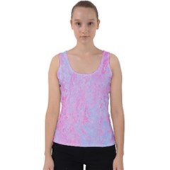  Texture Pink Light Blue Velvet Tank Top by artworkshop