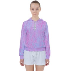  Texture Pink Light Blue Women s Tie Up Sweat by artworkshop