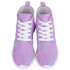  Texture Pink Light Blue Women s Lightweight High Top Sneakers by artworkshop