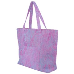  Texture Pink Light Blue Zip Up Canvas Bag by artworkshop