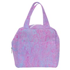  Texture Pink Light Blue Boxy Hand Bag by artworkshop