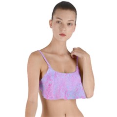  Texture Pink Light Blue Layered Top Bikini Top  by artworkshop