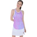  Texture Pink Light Blue Racer Back Mesh Tank Top View1