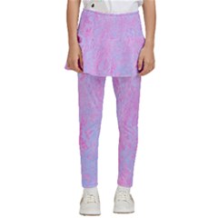  Texture Pink Light Blue Kids  Skirted Pants by artworkshop