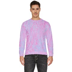  Texture Pink Light Blue Men s Fleece Sweatshirt