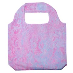  Texture Pink Light Blue Premium Foldable Grocery Recycle Bag