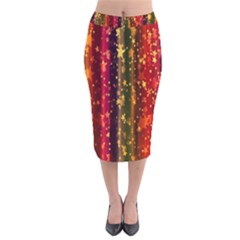 Background Stars Pattern Wallpaper Christmas Velvet Midi Pencil Skirt by artworkshop