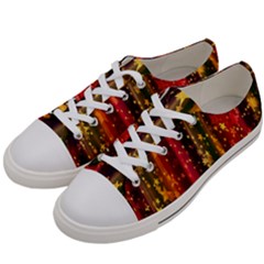 Background Stars Pattern Wallpaper Christmas Men s Low Top Canvas Sneakers by artworkshop