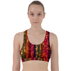 Background Stars Pattern Wallpaper Christmas Back Weave Sports Bra by artworkshop