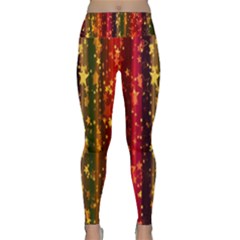 Background Stars Pattern Wallpaper Christmas Lightweight Velour Classic Yoga Leggings by artworkshop