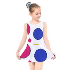 Circles Kids  Skater Dress Swimsuit by nateshop