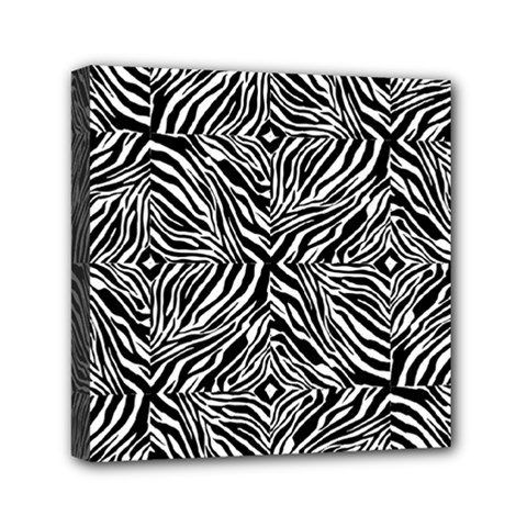 Design-background White Black Mini Canvas 6  X 6  (stretched) by nateshop