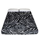 Design-background white black Fitted Sheet (Queen Size) View1