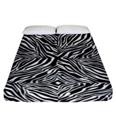 Design-background White Black Fitted Sheet (king Size) by nateshop