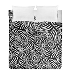 Design-background White Black Duvet Cover Double Side (full/ Double Size) by nateshop