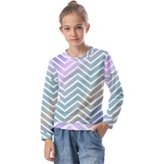 Zigzag-maves Kids  Long Sleeve Tee With Frill 