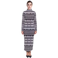 Zentangle Turtleneck Maxi Dress by nateshop