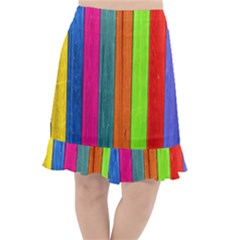 Wood Calor Fishtail Chiffon Skirt by nateshop