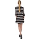 Wave-black White Mini Skater Shirt Dress View2