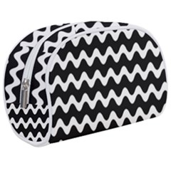 Wave-black White Make Up Case (medium) by nateshop