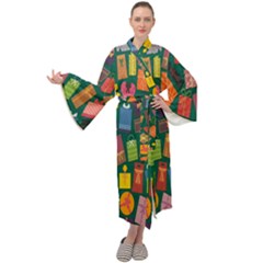 Presents-gift Maxi Velour Kimono by nateshop