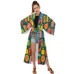 Presents-gift Maxi Kimono by nateshop