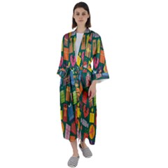 Presents-gift Maxi Satin Kimono by nateshop