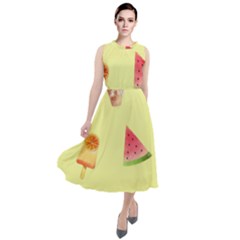 Ice-cream Round Neck Boho Dress by nateshop