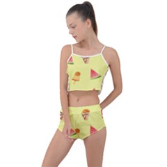 Ice-cream Summer Cropped Co-ord Set