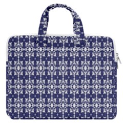 Floral-navi Macbook Pro 13  Double Pocket Laptop Bag by nateshop