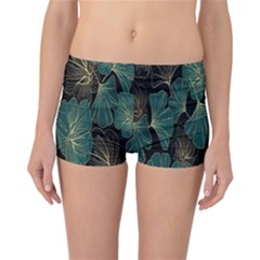 Leaves Reversible Boyleg Bikini Bottoms by nateshop